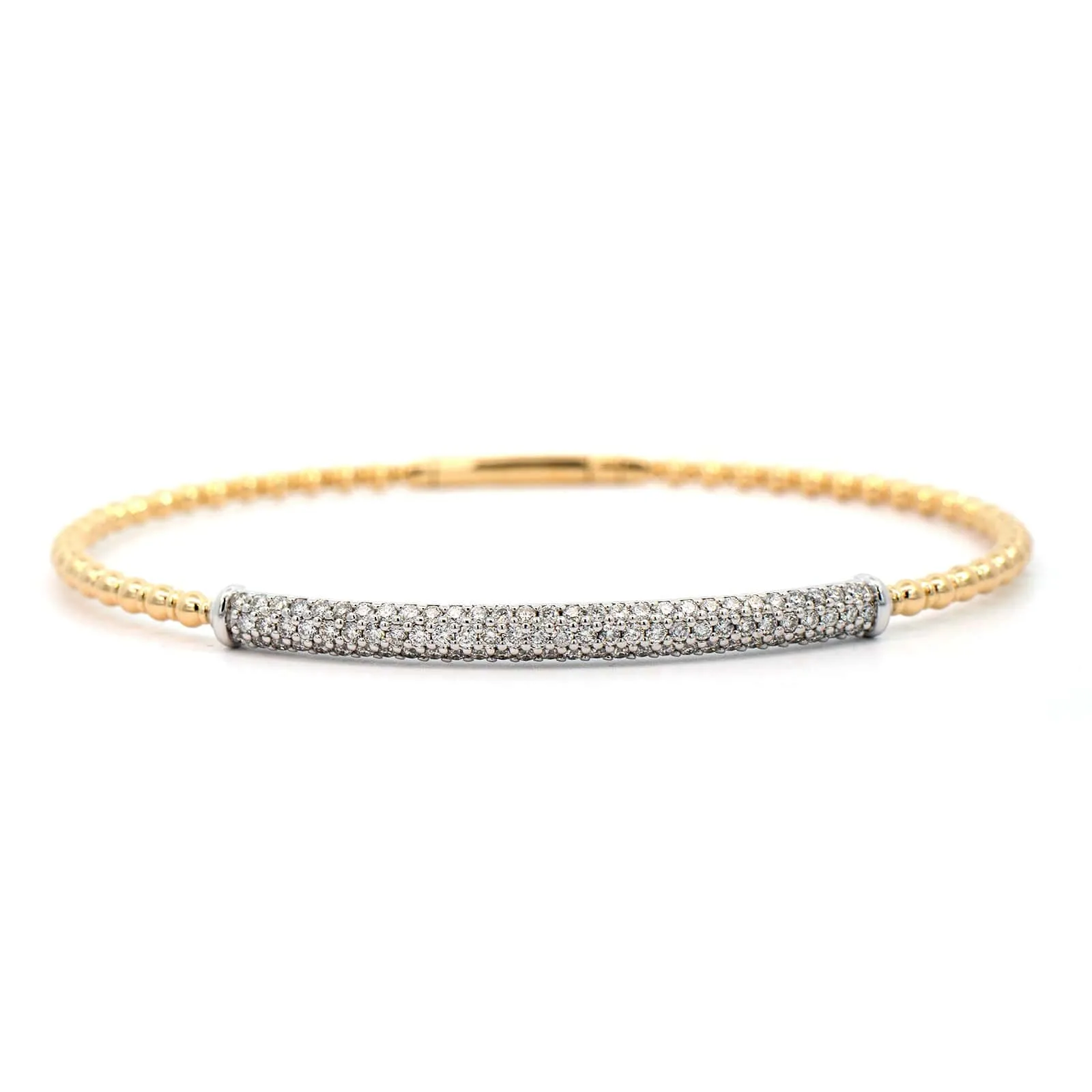 14K Two-Tone Flex Diamond Bracelet