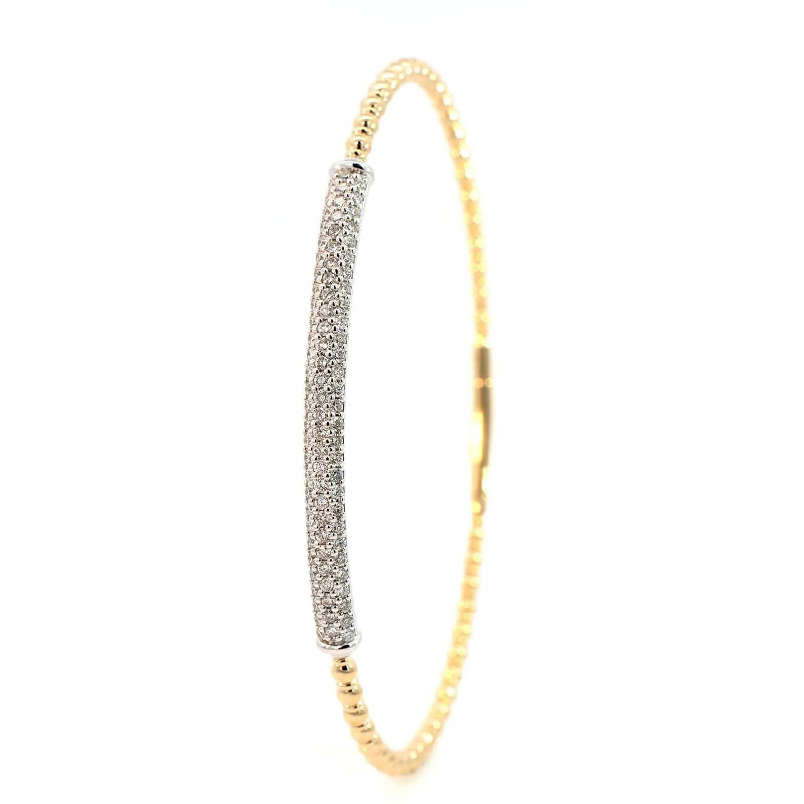 14K Two-Tone Flex Diamond Bracelet