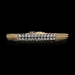 14K Two-tone Gold Estate Diamond Bracelet