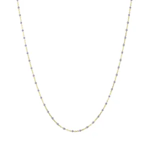 18" Lavender Tiny Dot Chain Necklace