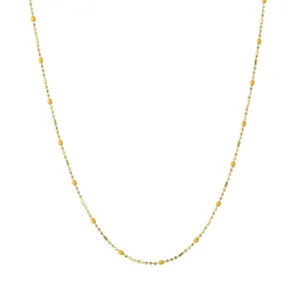 18" Marigold Dot Ball Chain Necklace