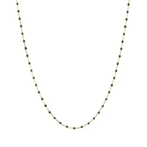 18" Onyx Tiny Dot Chain Necklace