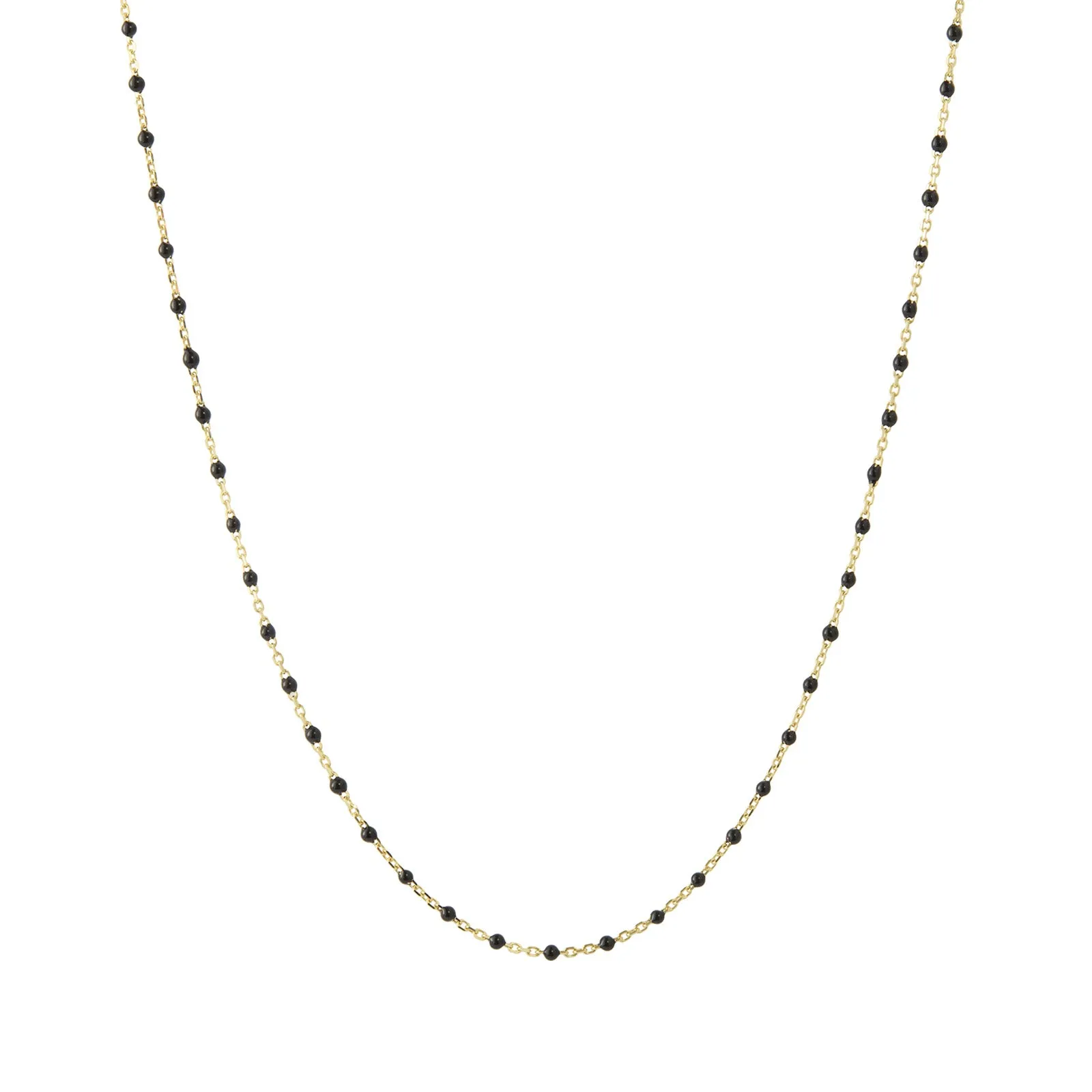 18" Onyx Tiny Dot Chain Necklace