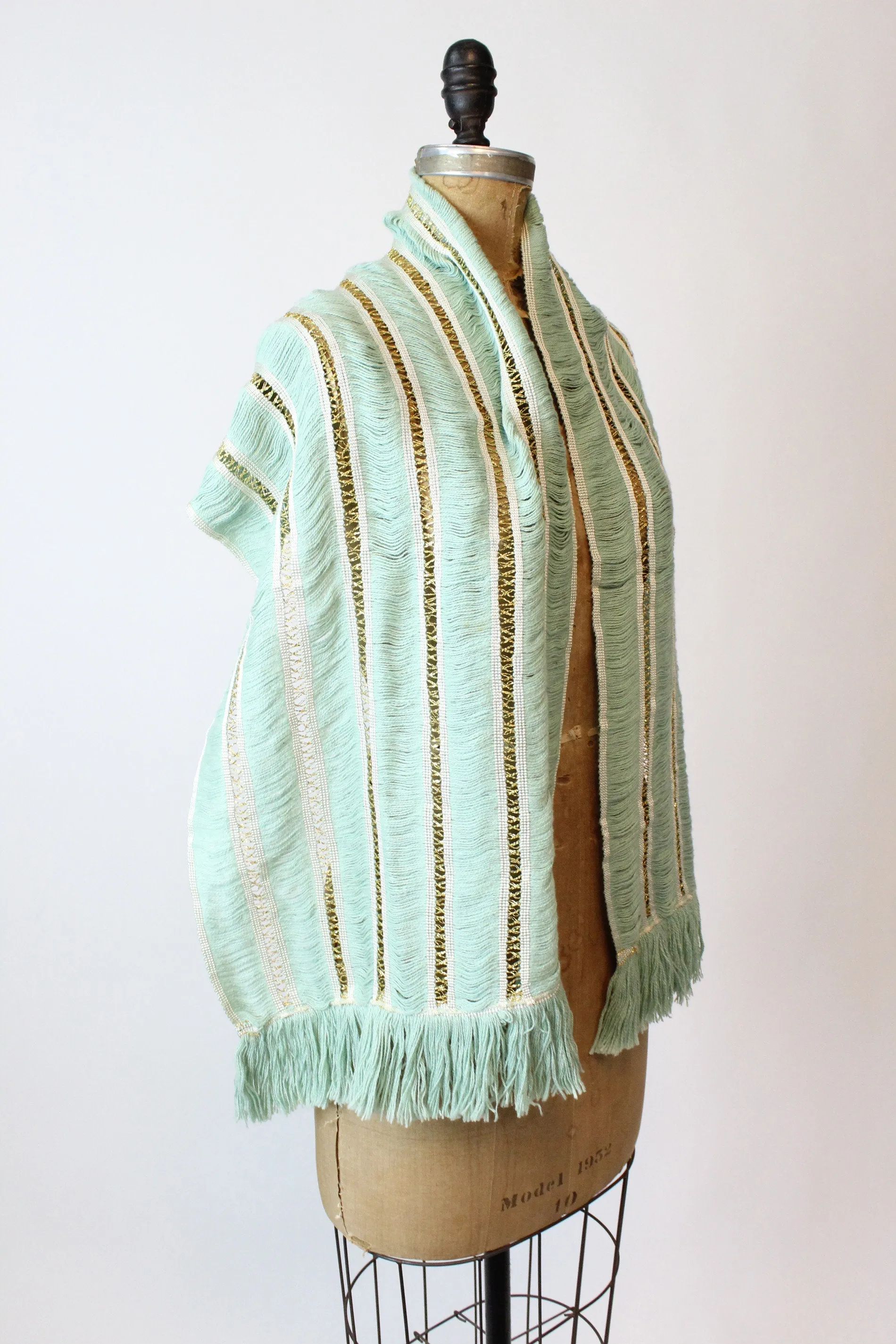 1950s gold and pistachio scarf | new fall