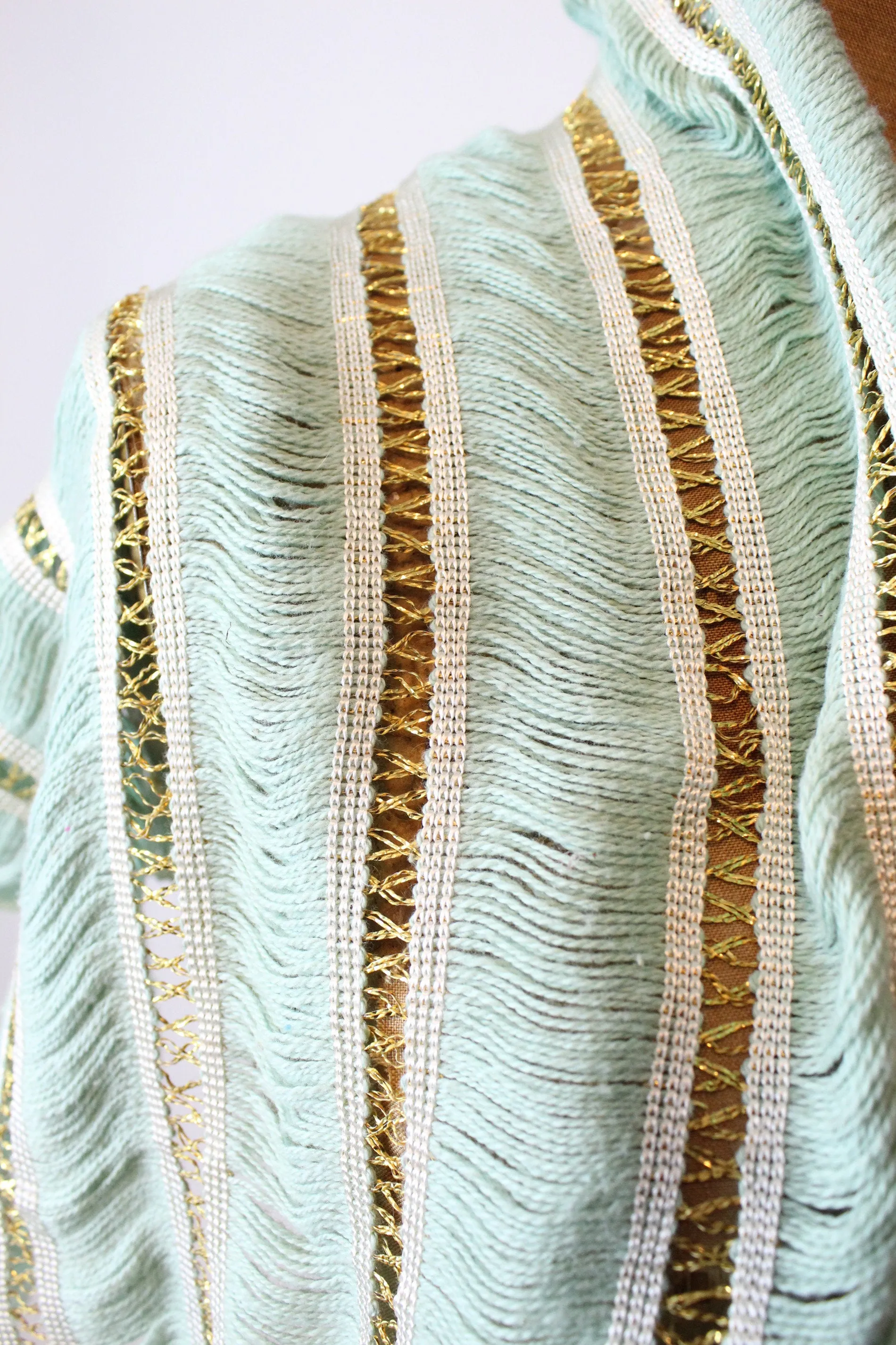 1950s gold and pistachio scarf | new fall