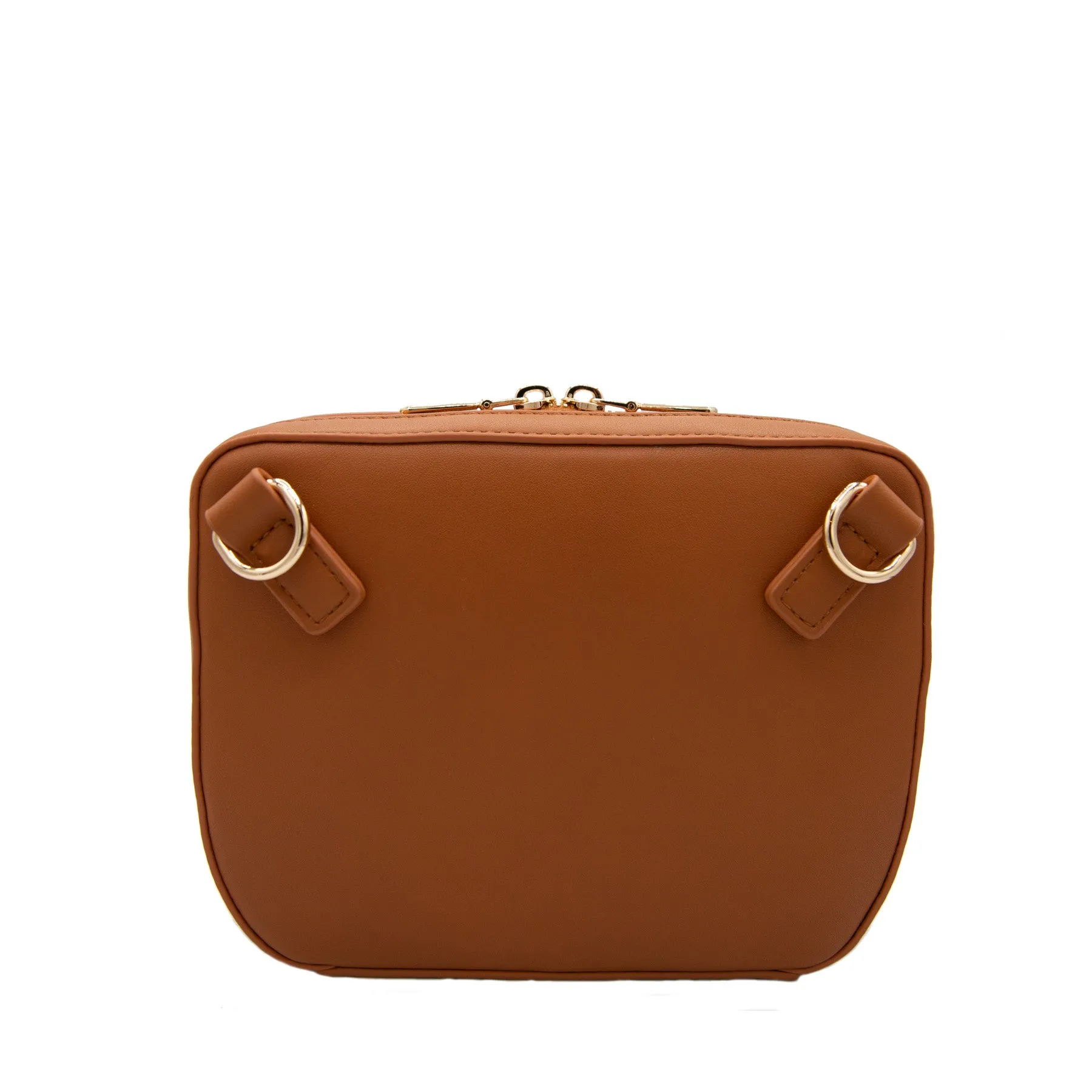 3-n-1 Crossbody- Cognac w/Natural Strap