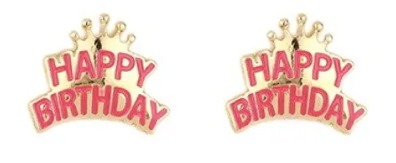 Acrylic Celebration Birthday Stud Earrings