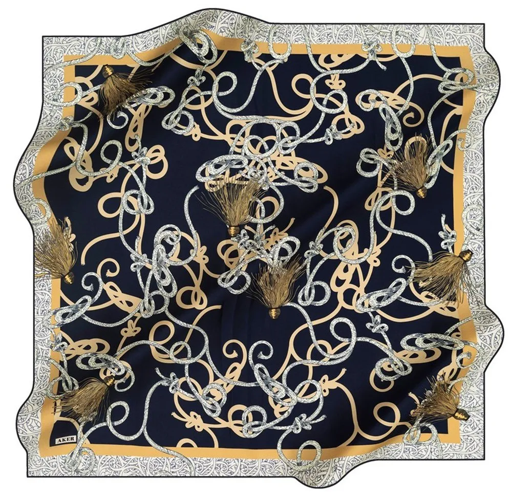 Aker Tatiana Vintage Silk Headscarf No 21