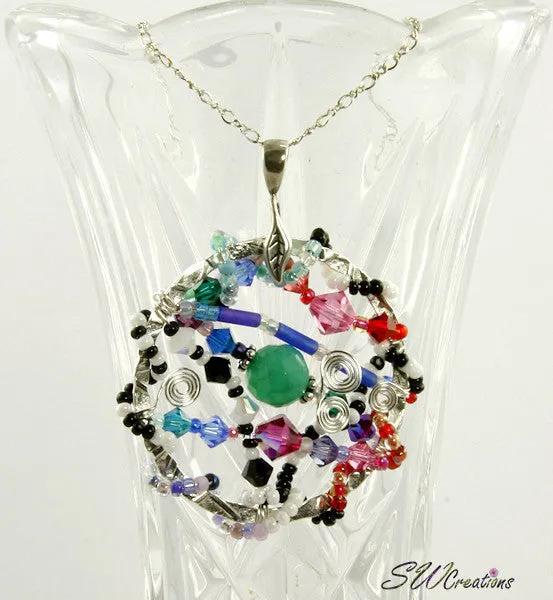 All Jazzed Up BeadJewel Crystal Bead Art Pendant