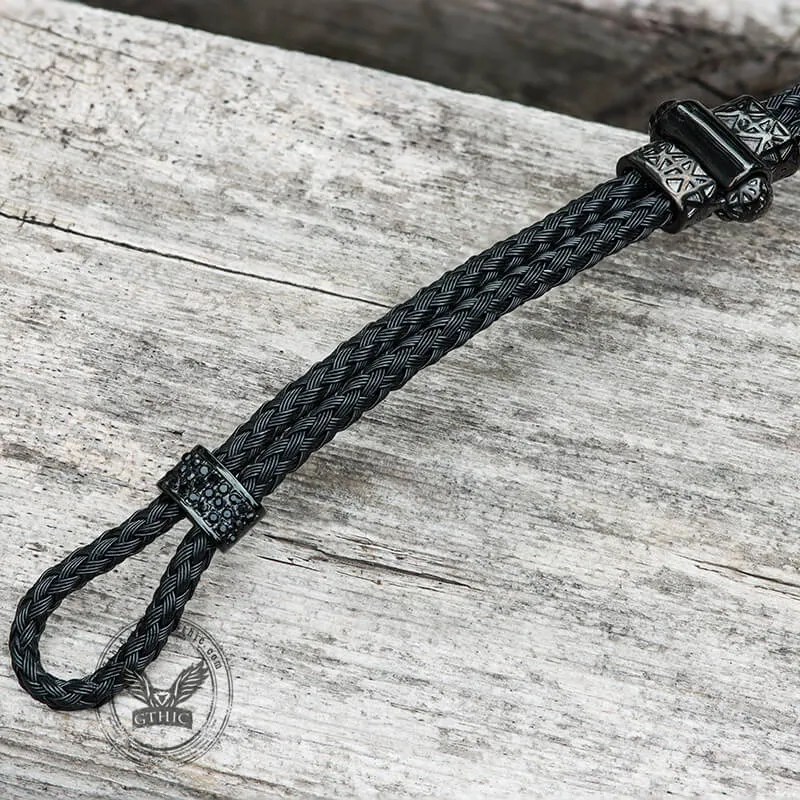 Anchor Design Stainless Steel Braided Bracelet