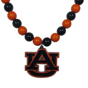 Auburn Tigers Fan Bead Necklace