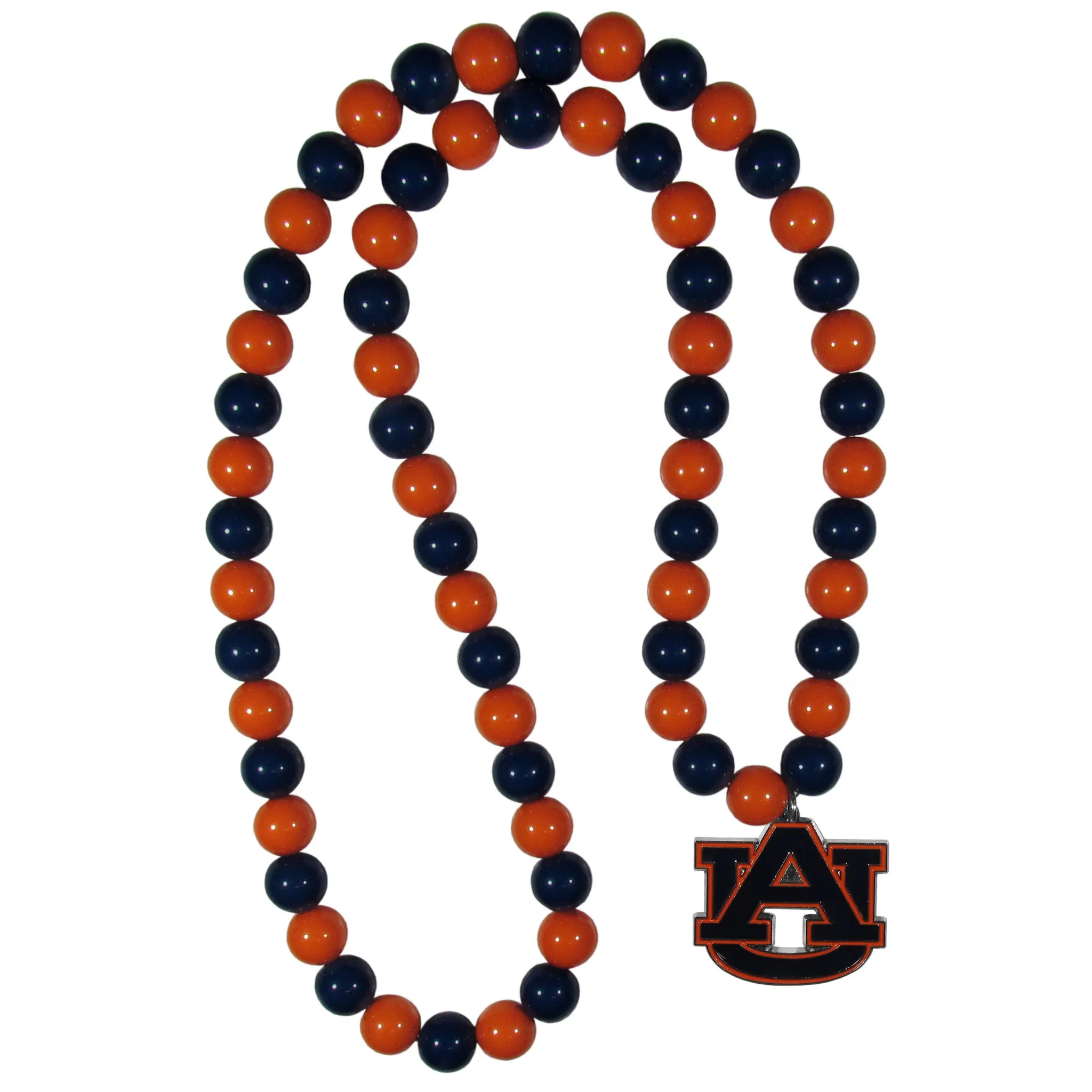 Auburn Tigers Fan Bead Necklace