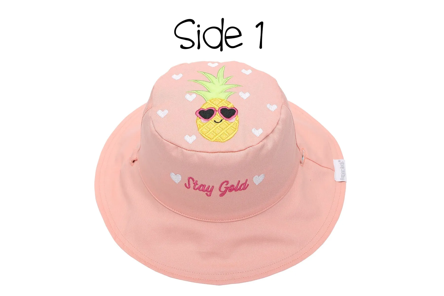 Baby/kids Reversible Sun Hat - Flamingo | Pineapple