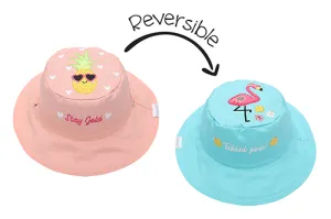 Baby/kids Reversible Sun Hat - Flamingo | Pineapple