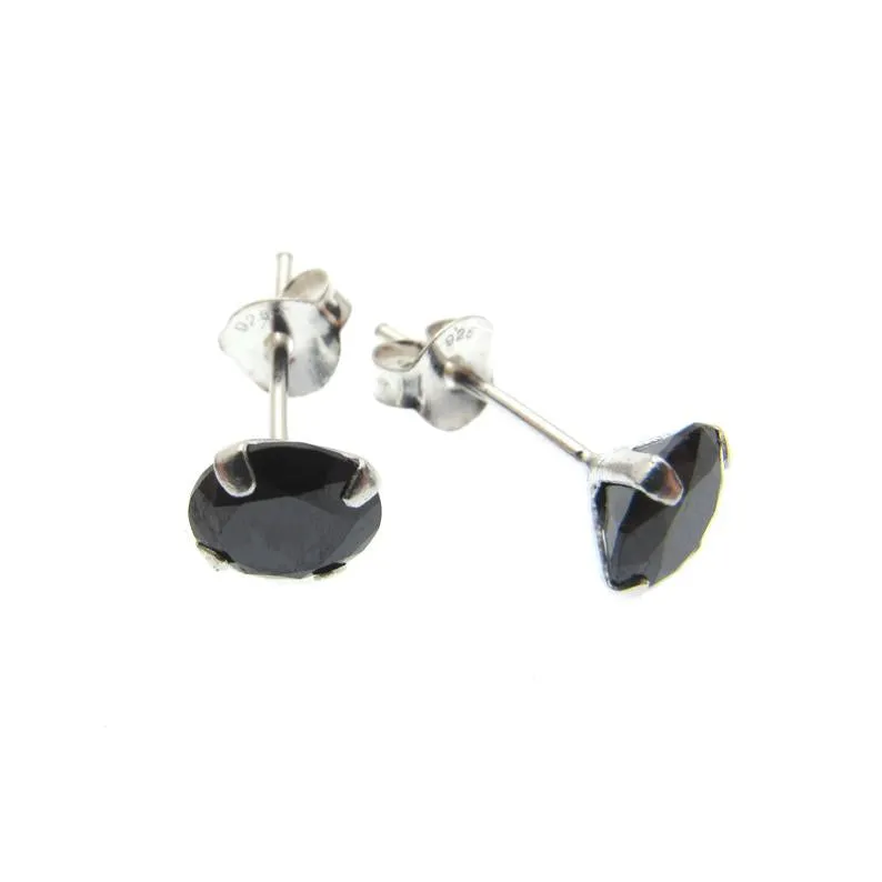 Black Onyx Round Studs