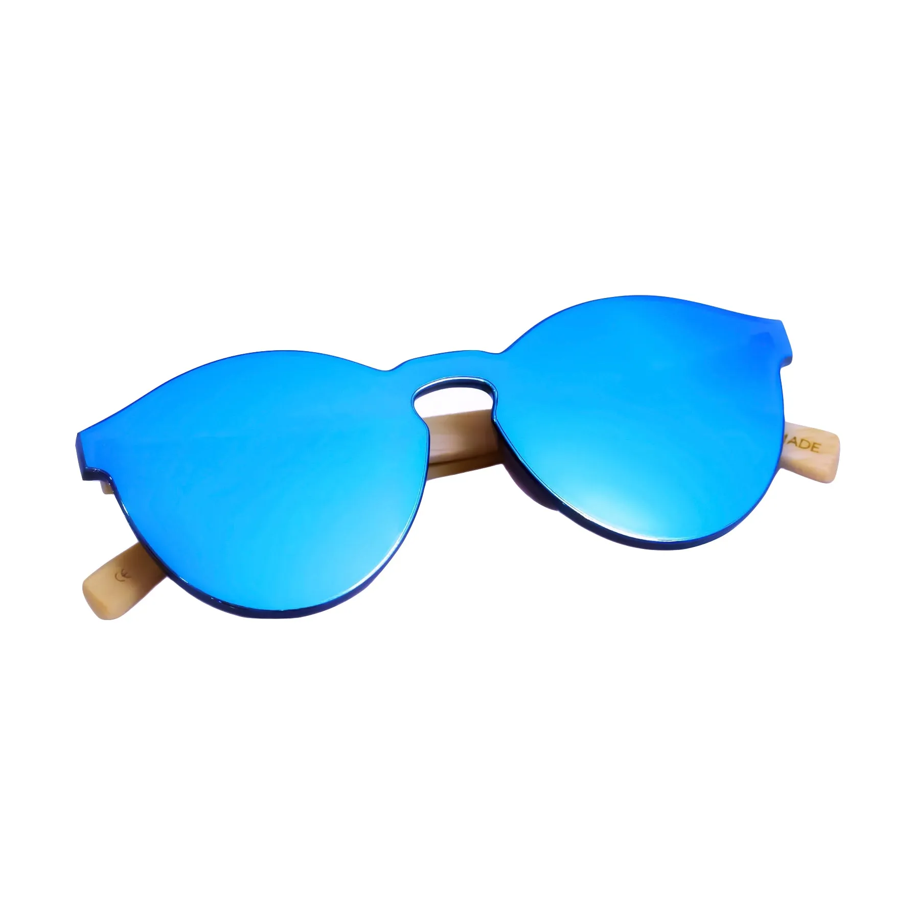 Blue Rimless Infinity Lens Sunglasses