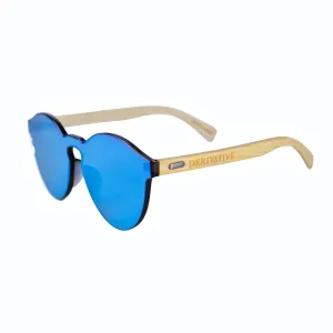 Blue Rimless Infinity Lens Sunglasses