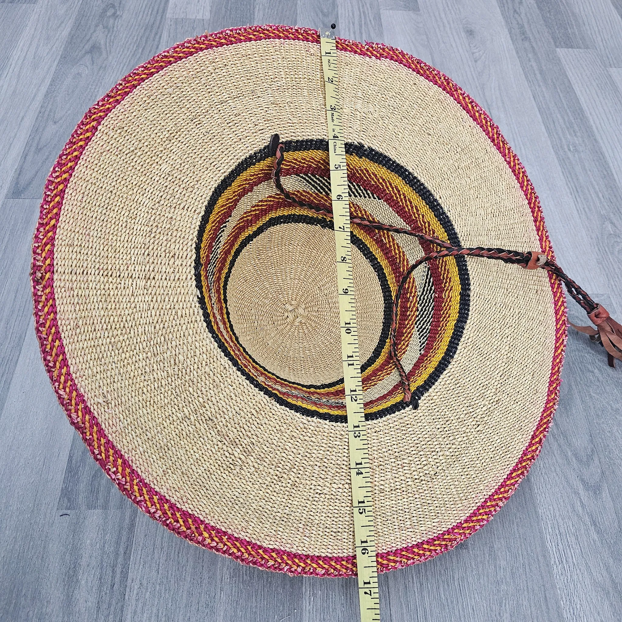 Bolga Hat - African Straw Hat - Straw Sun Hat - BH3