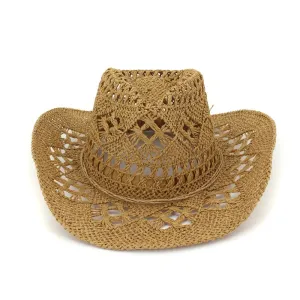 Breathable Hand-woven Summer Straw Cowboy Hats