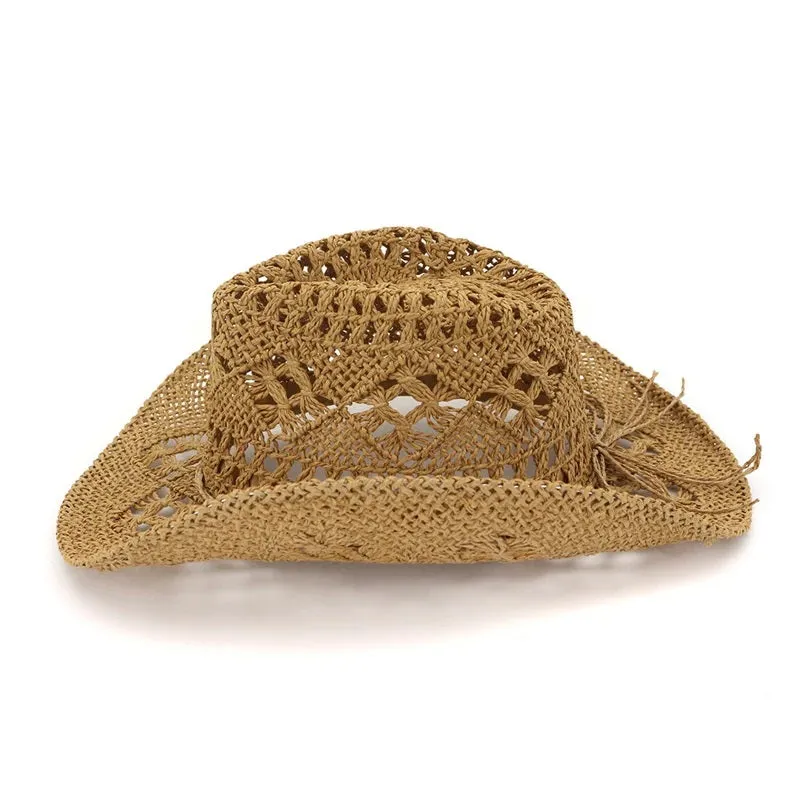 Breathable Hand-woven Summer Straw Cowboy Hats