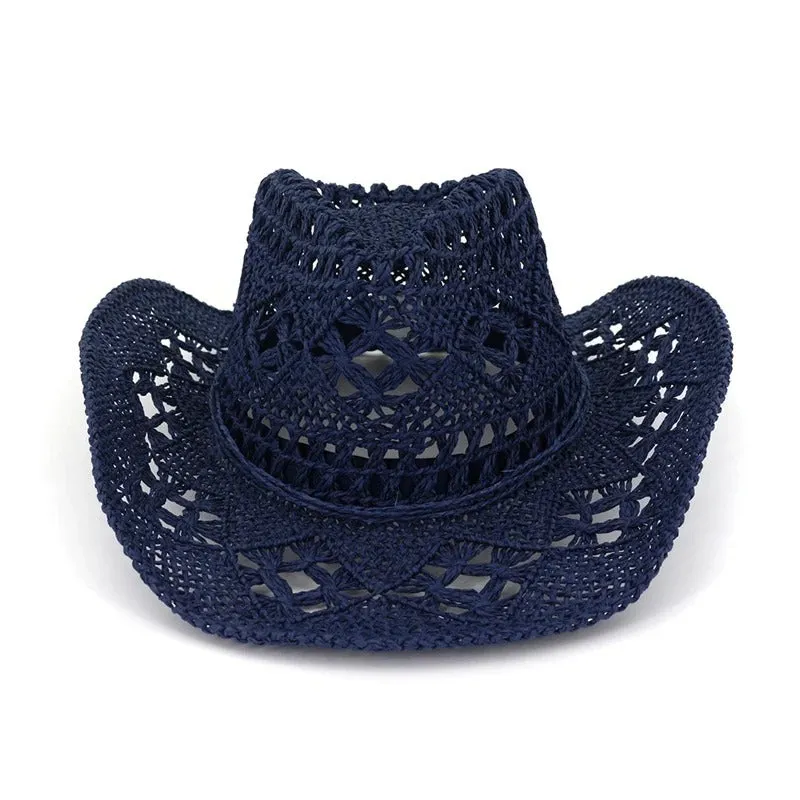 Breathable Hand-woven Summer Straw Cowboy Hats