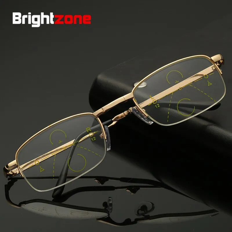 Brightzone Unisex Semi Rim Folding Progressive Reading Glasses 1350