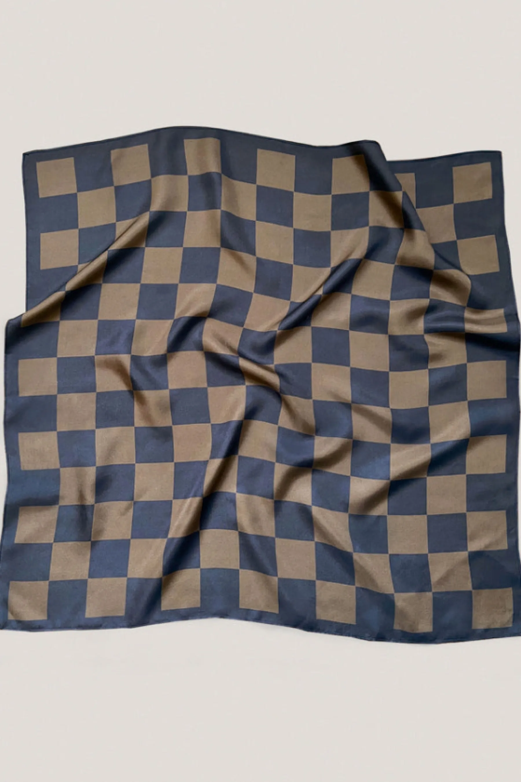 Brown Check Kelly Bandana