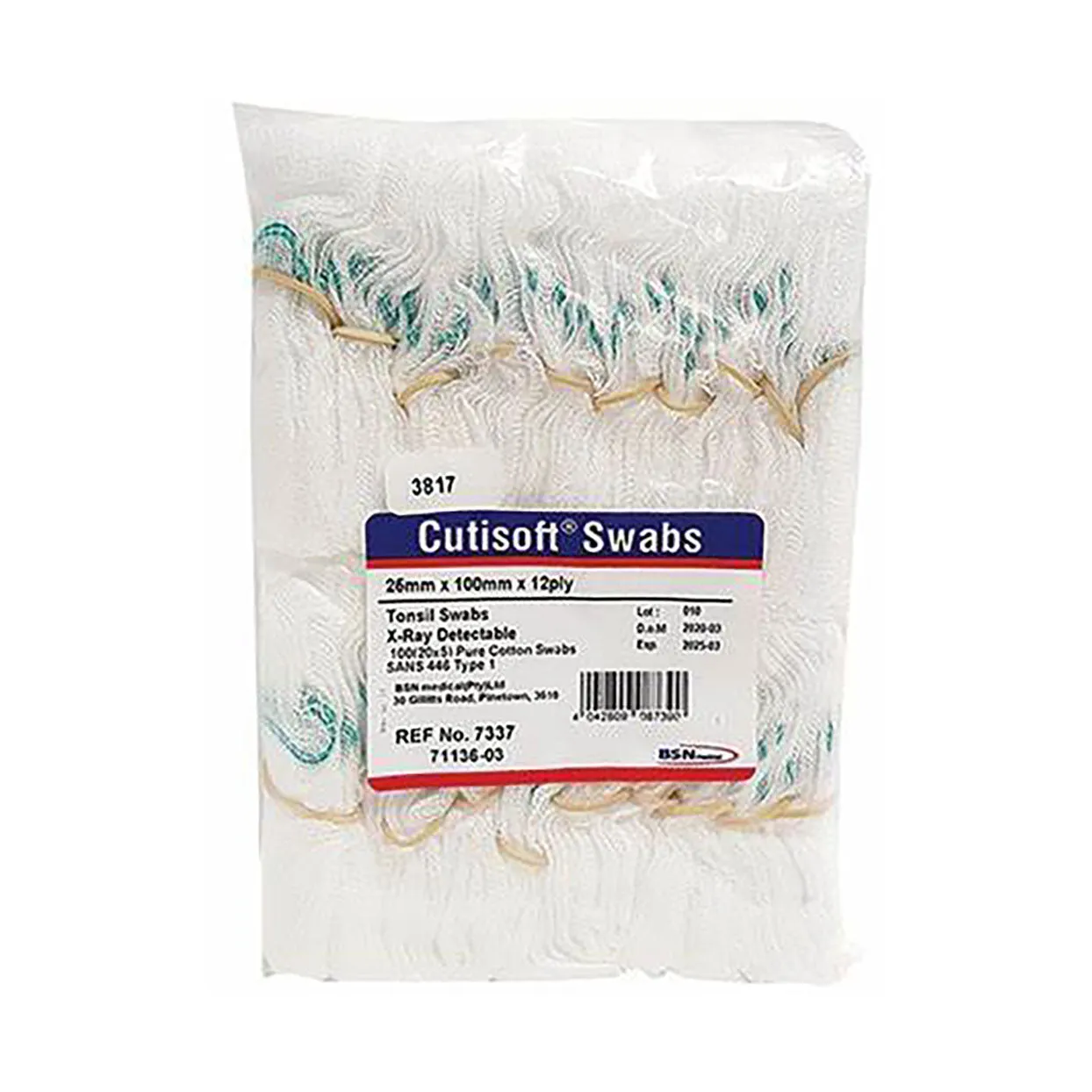 BSN Medical Tonsil Swabs 25 x 100 12 Ply N S 100 Pack