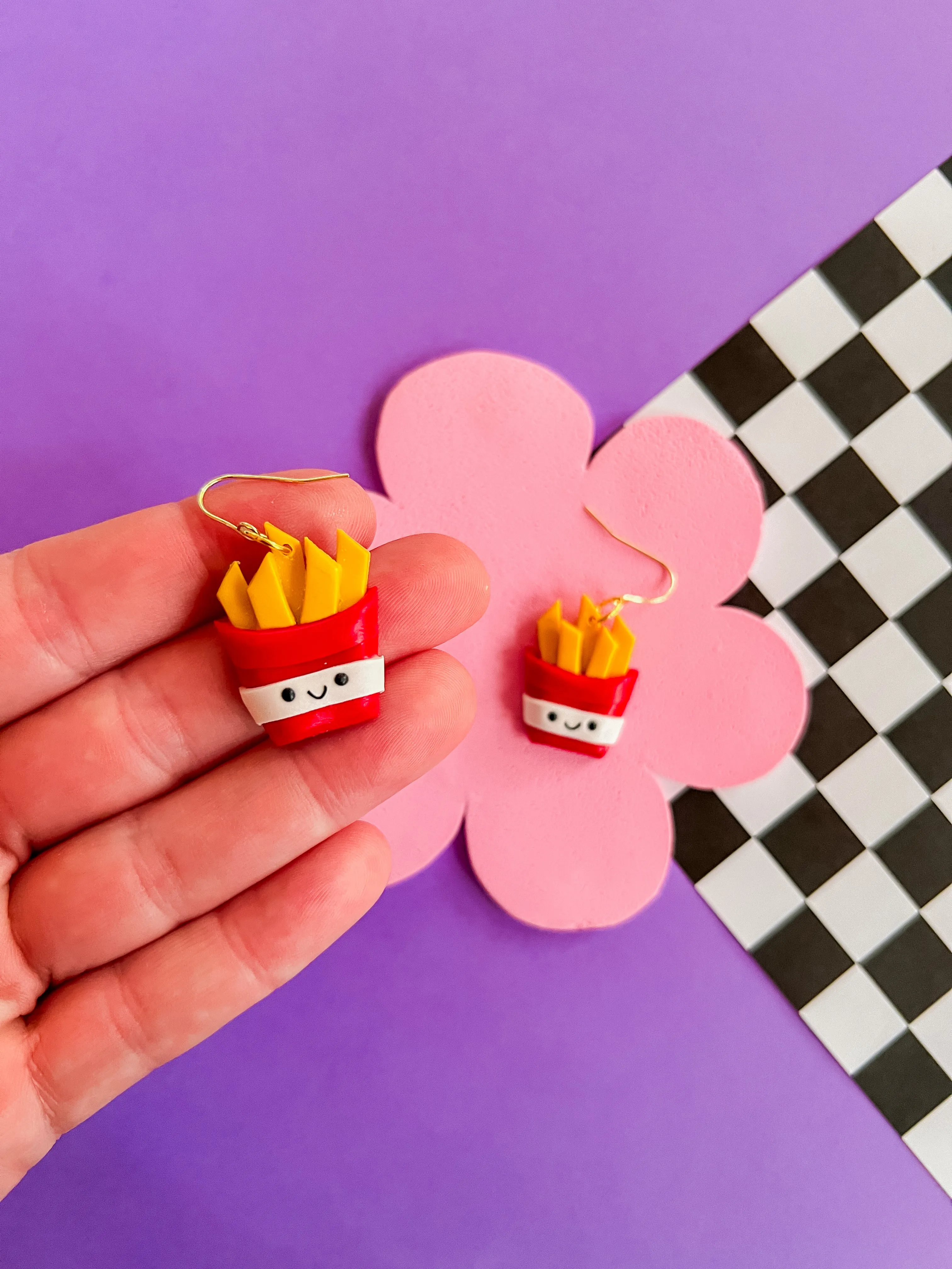 Burger Me | Cheeseburger Polymer Clay Earrings