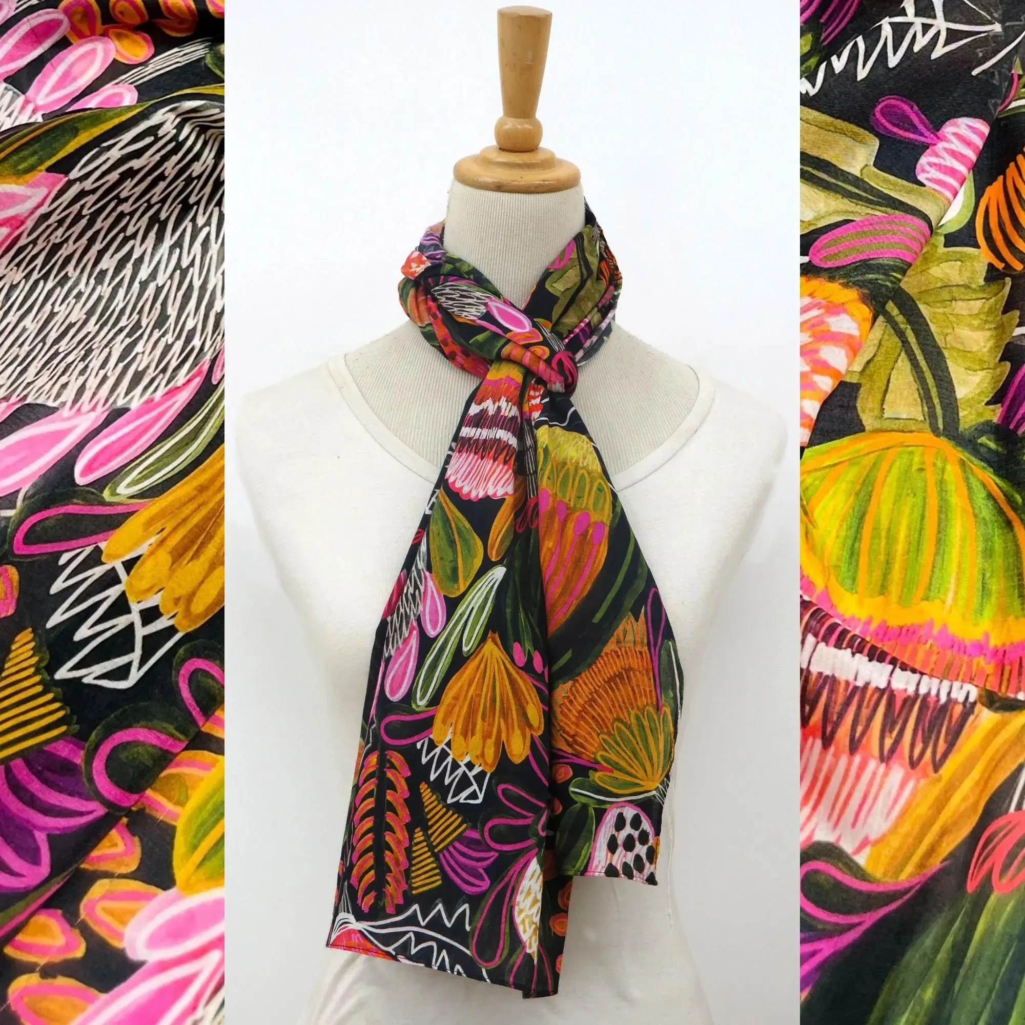 Bush Banksia Silk Scarf