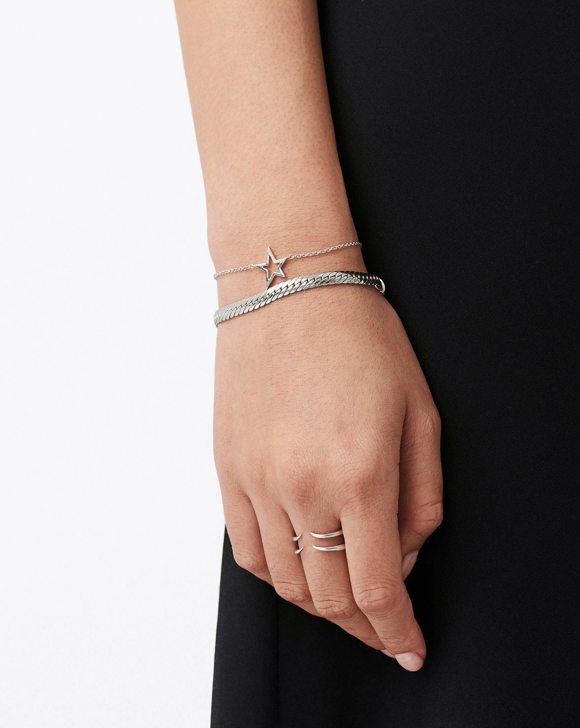 Celestial Pave Star Bracelet | Sterling Silver/Cubic Zirconia