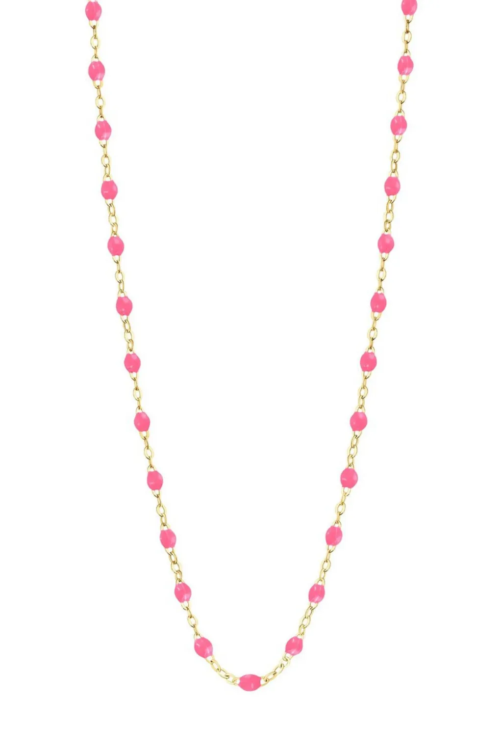 Classic Gigi Yellow Gold 16.5" Necklace - Pink