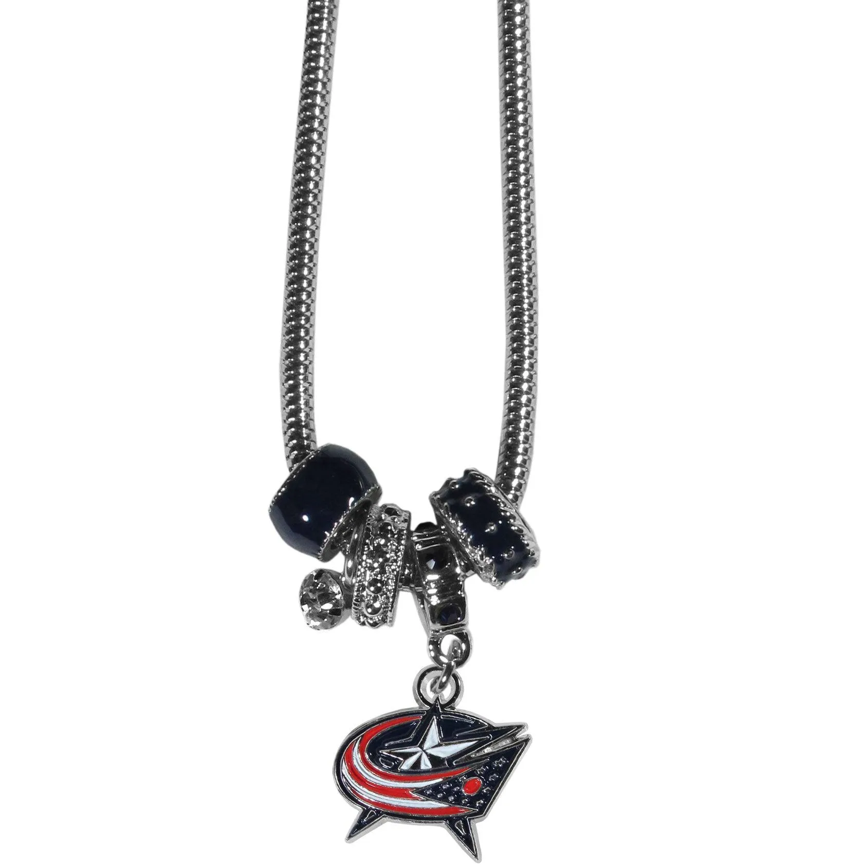 Columbus Blue Jackets® Euro Bead Necklace