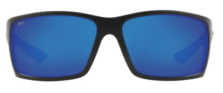 Costa Del Mar Reefton Blackout Frame - Blue Mirror 580 Plastic Lens - Polarized Sunglasses