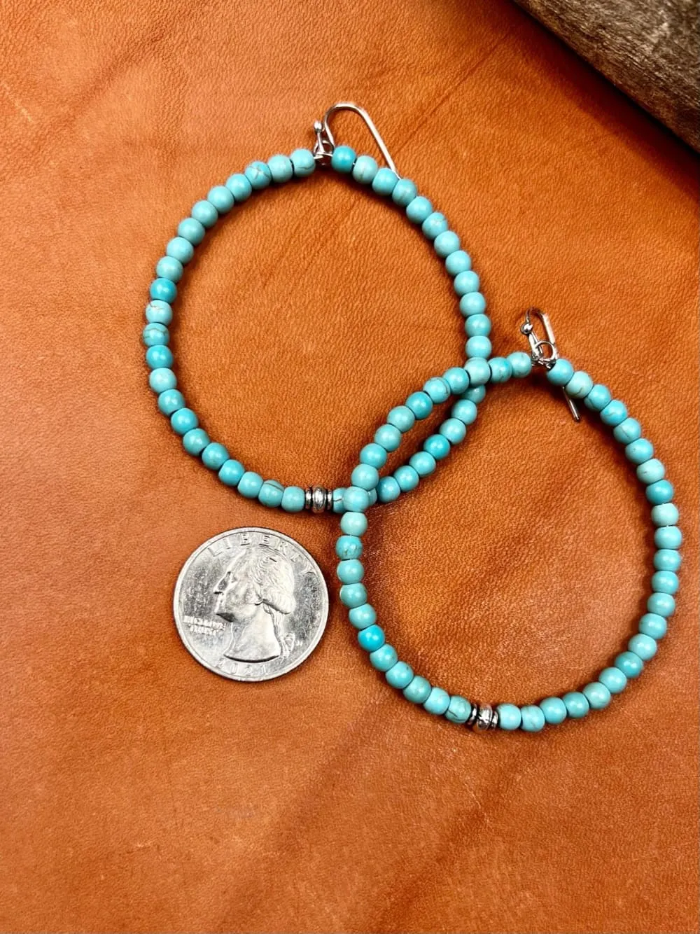 Crockett Large Turquoise Beaded Earrings