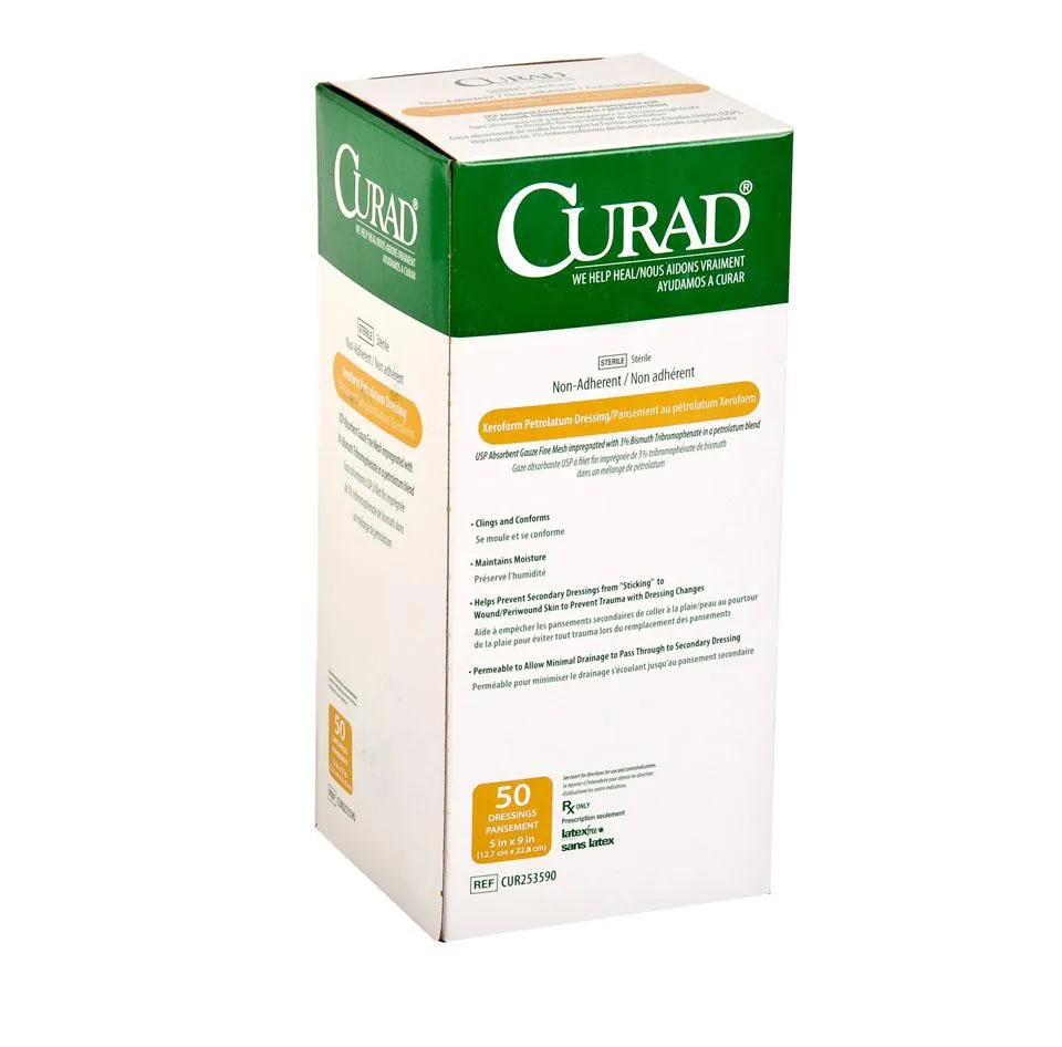 CURAD Xeroform Sterile Nonadherent Gauze Dressing