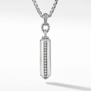 David Yurman Lexington Small Barrel Pendant with Diamonds