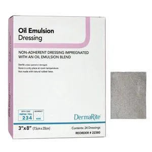 Dermarite Oil Emulsion Non-Adherent Wound Dressing, 3" x 8"