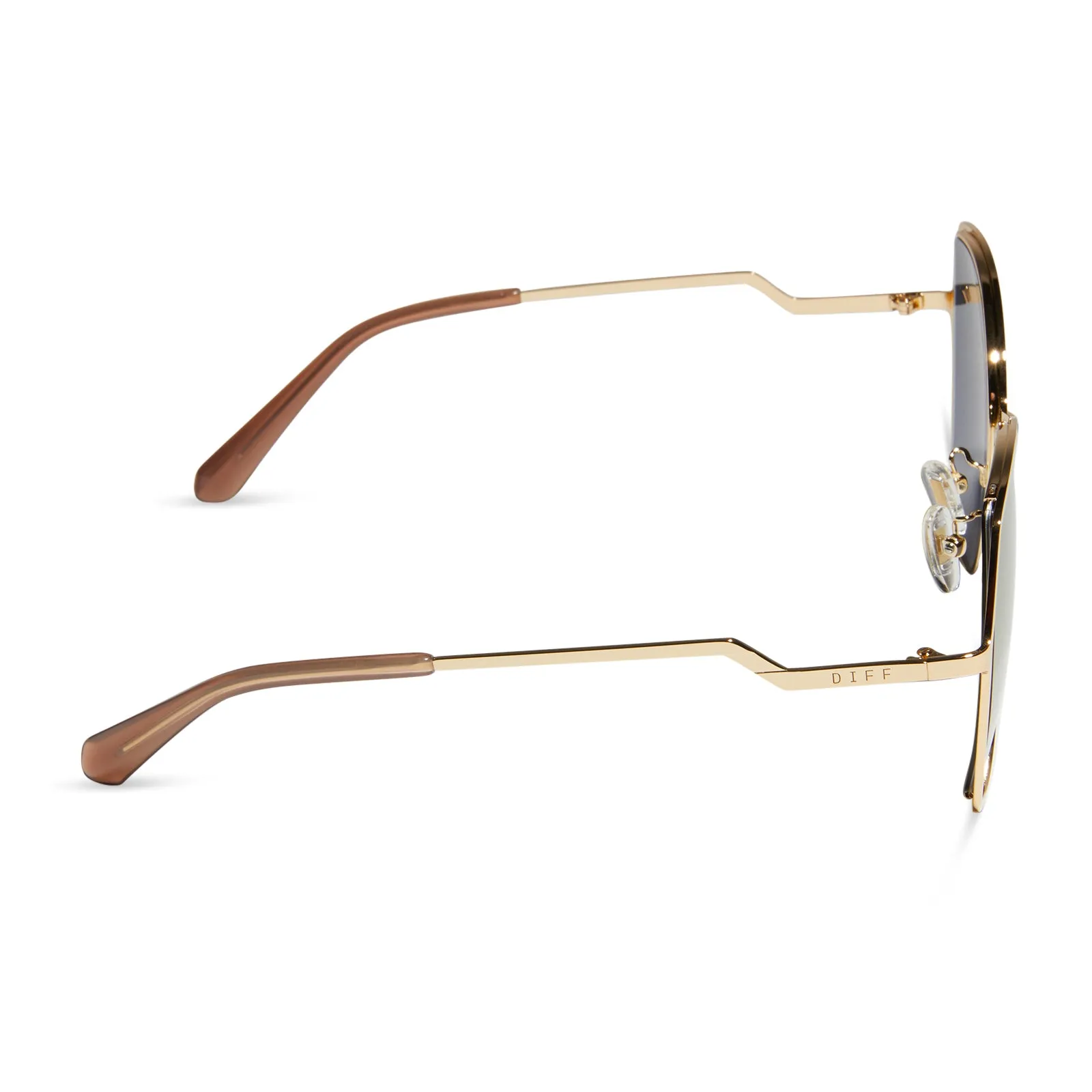 DIFF Donna III Gold Sunglasses   Gold Mirror Polarized