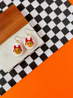 Donna the Deviled Egg | Clay Earrings