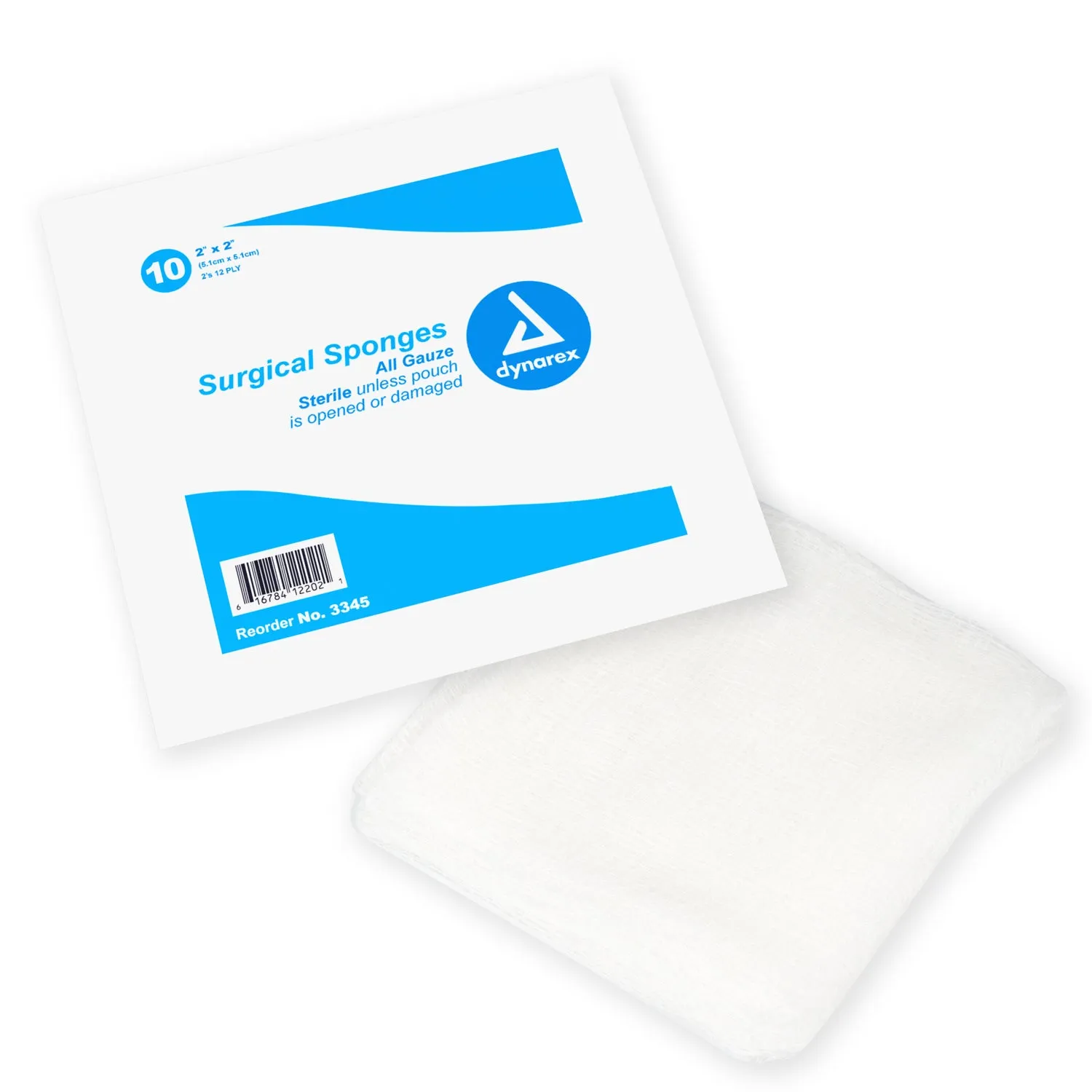 Dynarex - Sterile Surgical Gauze Sponge 10's 4"x 4" 12 Ply