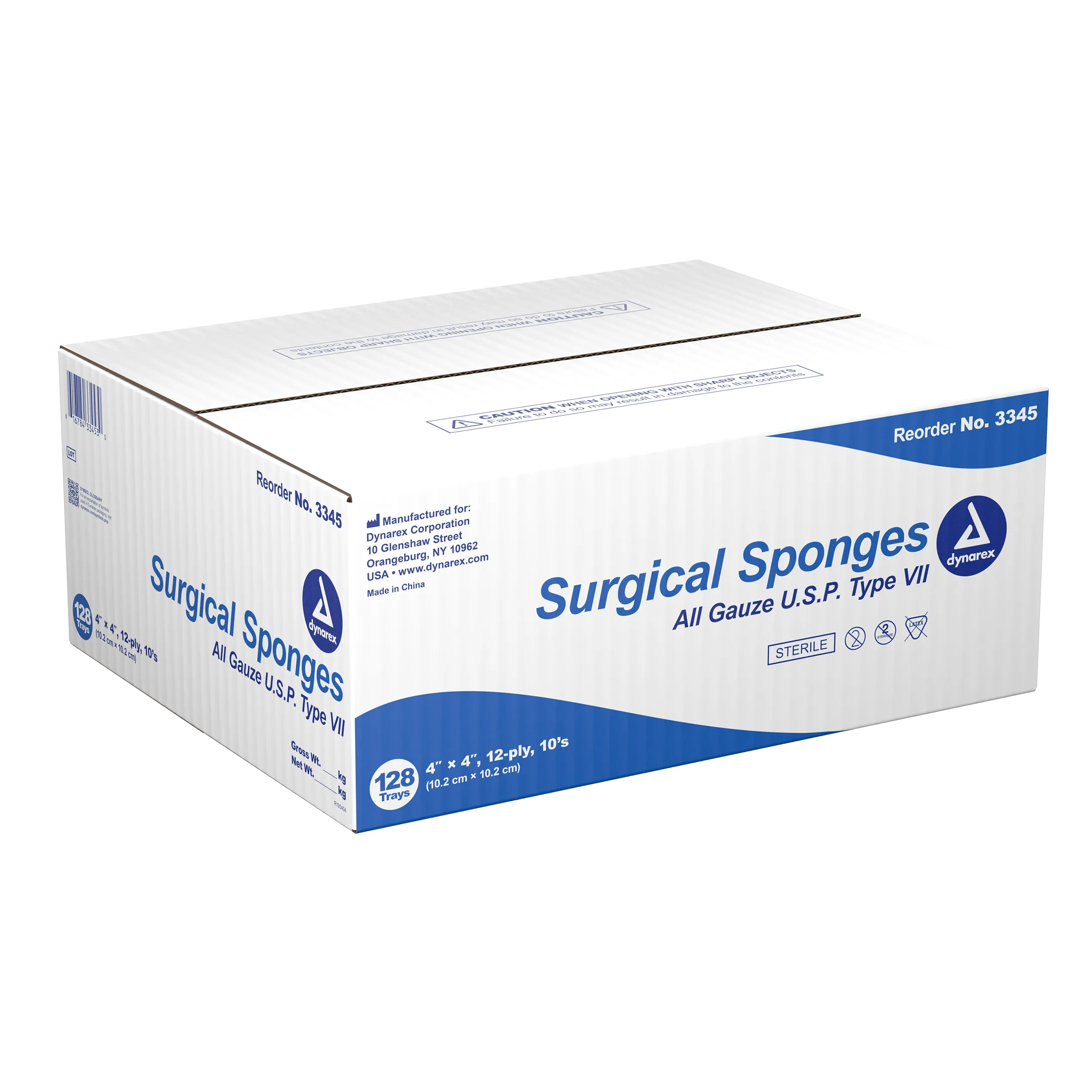 Dynarex - Sterile Surgical Gauze Sponge 10's 4"x 4" 12 Ply