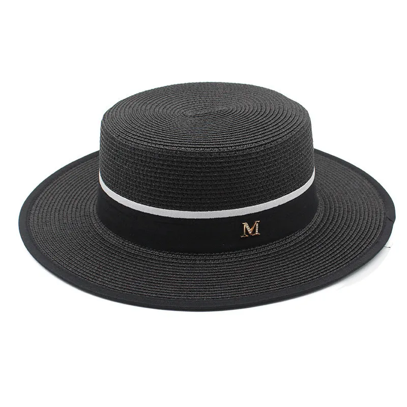 Elegant Straw Boater Hat