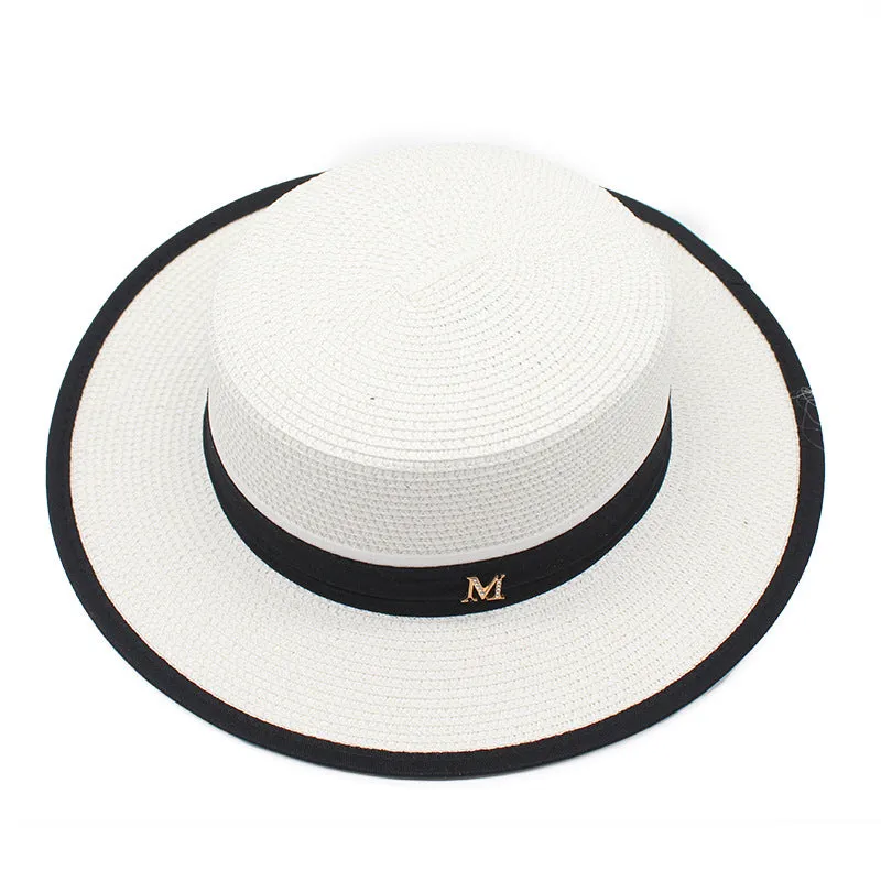 Elegant Straw Boater Hat