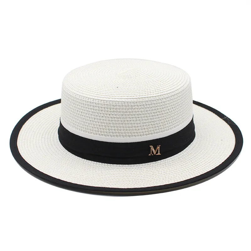 Elegant Straw Boater Hat