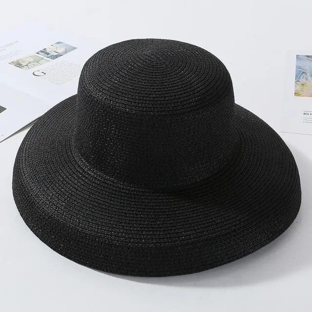 Elegant Wide Brim Straw Hat