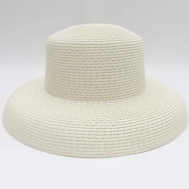 Elegant Wide Brim Straw Hat