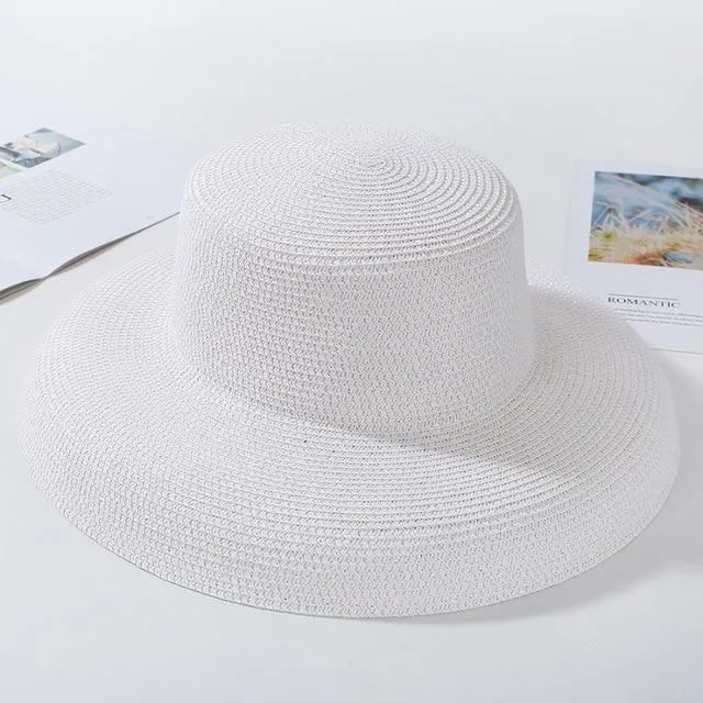 Elegant Wide Brim Straw Hat