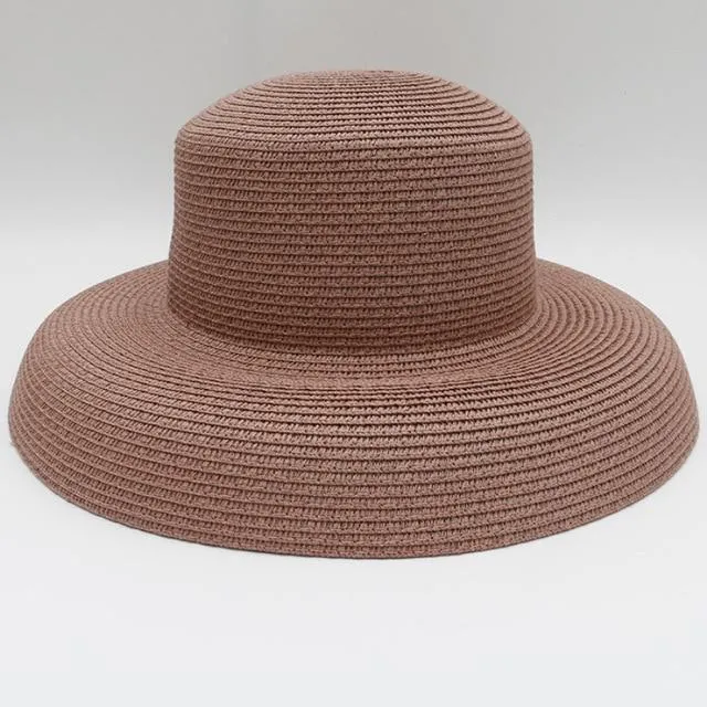 Elegant Wide Brim Straw Hat