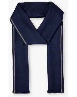 ELEVENTY Blue Cashmere Silk Scarf